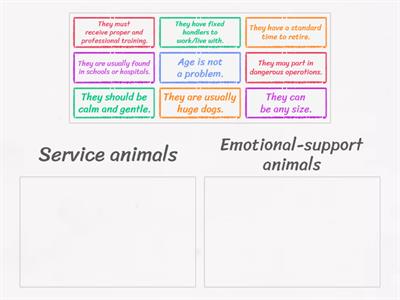 What are the differences between service animals and emotional-support animals?