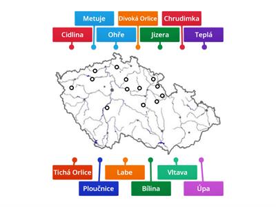 Vodstvo ČR - slepá mapa