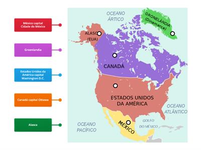 Mapa da América do Norte