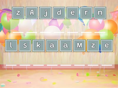 Magiczne drzewo czerwone krzesło ANAGRAM