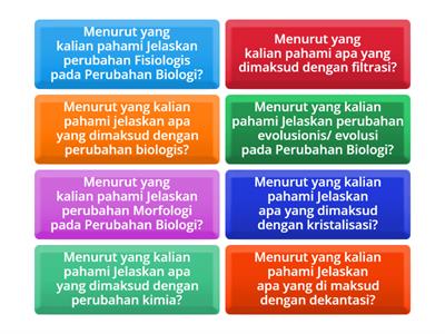 Quis Perubahan Kimia & Perubahan Biologis