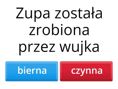 strona czynna i bierna czasownika