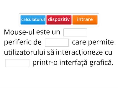 Completare - Componente hardware 