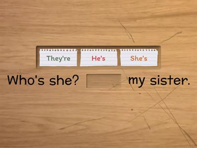 He's / She's / They're