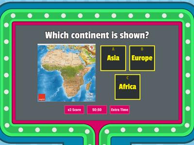 Continents, Longitude, Latitude