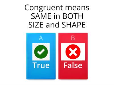 Similar vs Congruent