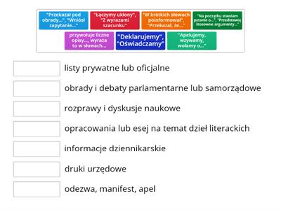 Rozpoznaj typy tekstów.