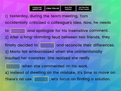 Apologising. Idioms. (B1 Roadmap)