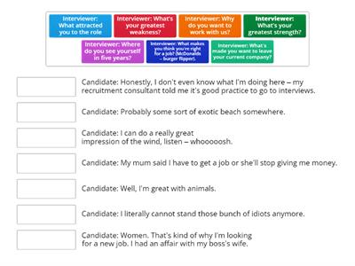 Funny job interview - Teaching resources
