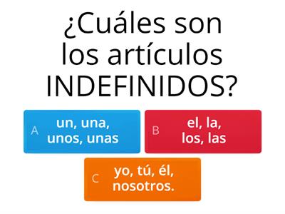 Artículos indefinidos