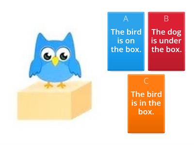 Kid's Box 1 Unit 3 - Prepositions quiz