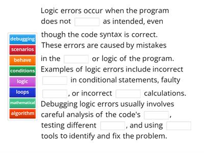 Logic Errors