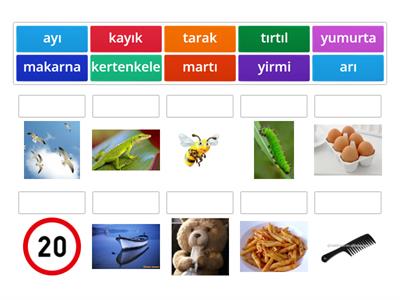 kelime-resim eşleştirme oyunu