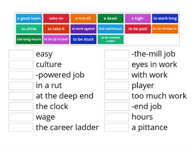 C1 The world of work: match the halves