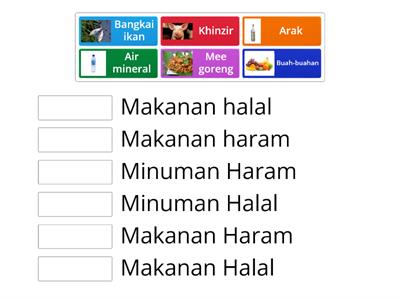 Makanan dan minuman halal dan haram