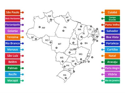 Estados e Capitais do Brasil - Achar a capital