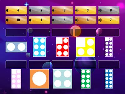 Numicon a rhifau 1-10 Numbers and numicons