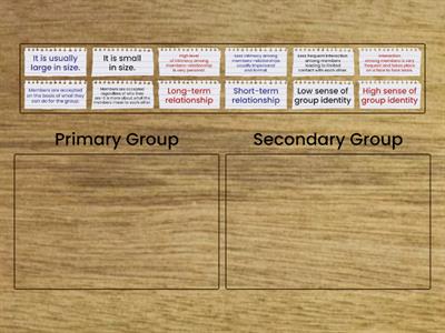 Primary and Secondary Group