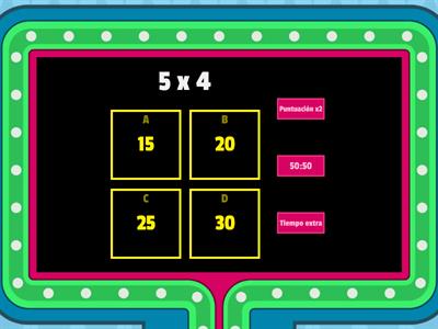 Tablas de multiplicar