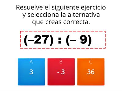  MULTIPLICACIÓN Y DIVISIÓN DE NUMEROS ENTEROS 8°