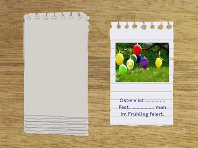 Relativsatz: Ostern