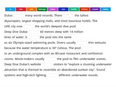 Deep Dive Dubai (Present Simple)