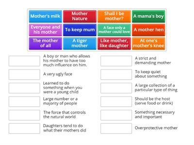 Mother's Day Idioms B1-B2