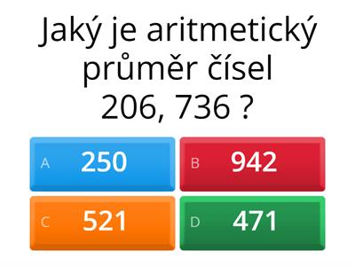 Aritmetický průměr - těžké