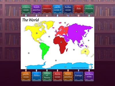 Continents and Oceans quiz 