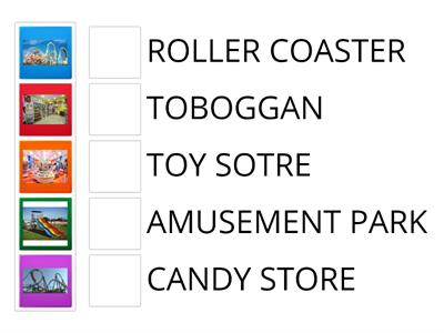  Amusement Park Vocabularies