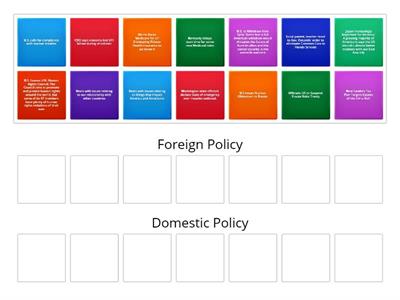 Foreign vs. Domestic Policy