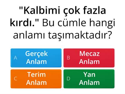 TÜRKÇE 8. SINIF SÖZCÜKTE ANLAM (LGS HOCAM)