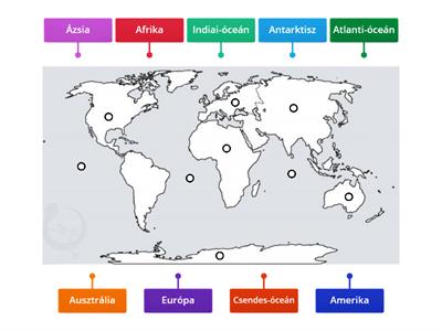 Óceánok, kontinensek vaktérkép  osztályozóvizsga