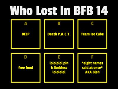 BFB 1-30 Quiz [W.I.P]