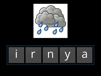 Weather vocabulary anagram