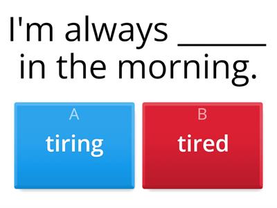 Adjectives -ing vs -ed 