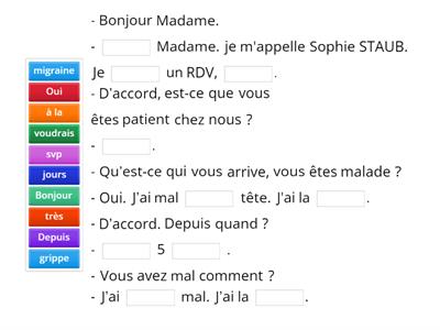 Je prends RDV chez le médecin au secrétariat