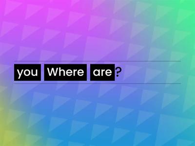 Where are you -  Esercizo per rispondere in inglese a Where are you.