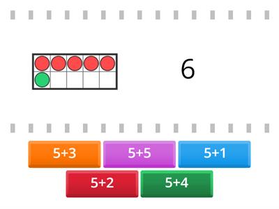 Οι αριθμοί 6-10 με βάση την πεντάδα (πλαίσια).