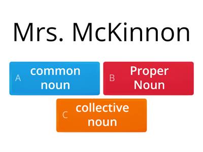 Anna's Quiz on  Common, Proper, and Collective Nouns 