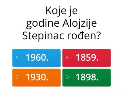 Alojzije Stepinac - kviz