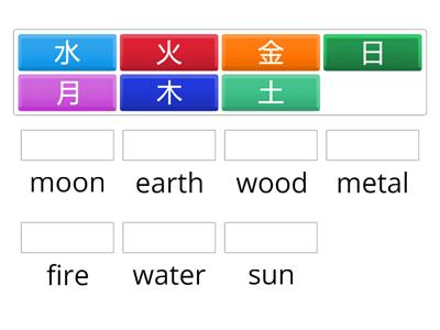 7 elements for Days of the Week