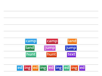 -ed and -ing blends Word Builder