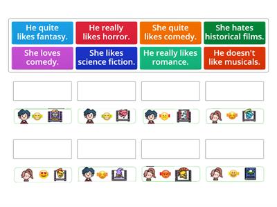 Match Up - Expressing opinions about genres