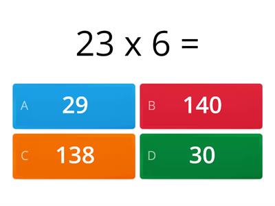 Multiplication 2 digits by 1 digit