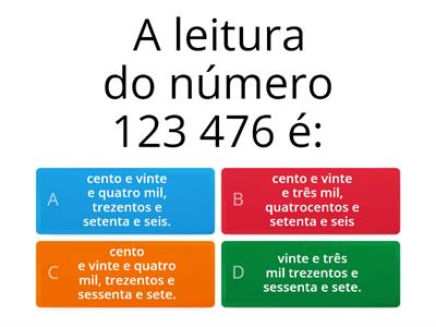 Números até à Centenas de Milhar