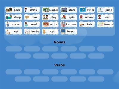 Nouns and Verbs Sort