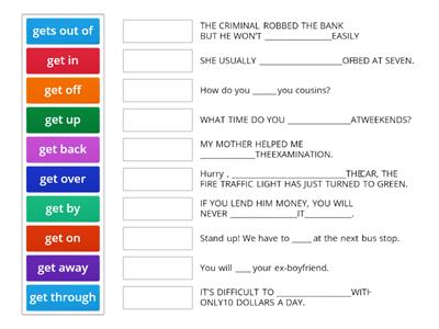 Phrasal verbs GET