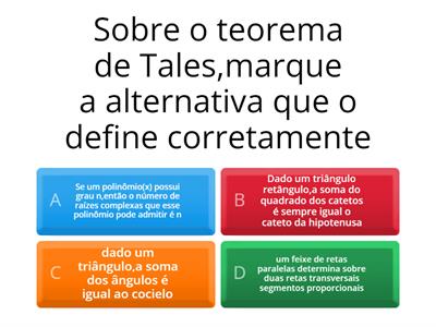 Teorema de Tales no triângulo '-'