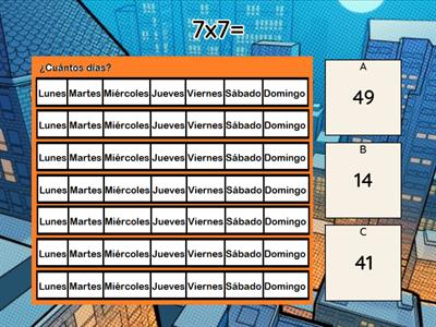 Tablas de multiplicar para practicar diario.